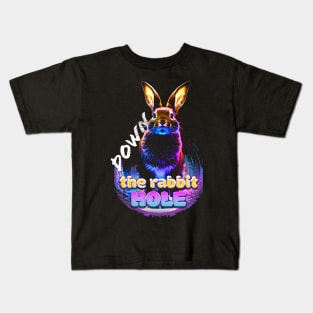 down the rabitt hole Kids T-Shirt